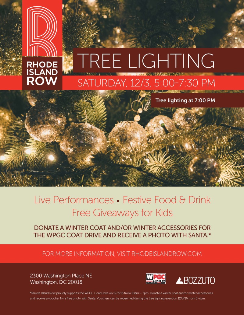 You’re Invited to the Tree Lighting Event at Rhode Island Row on December 3