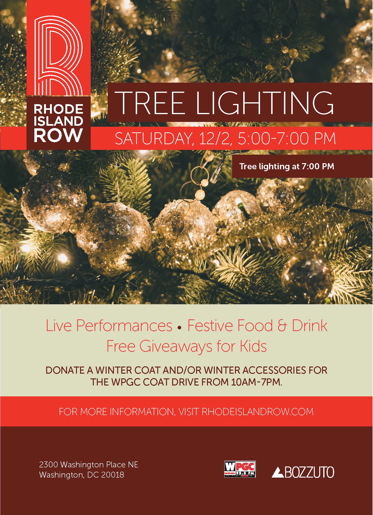 Celebrate The Season at The Rhode Island Row Tree Lighting